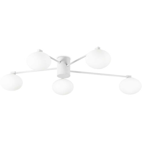 Ideal Lux HERMES Plafonnier Globe 5 Lumières 90cm Blanc