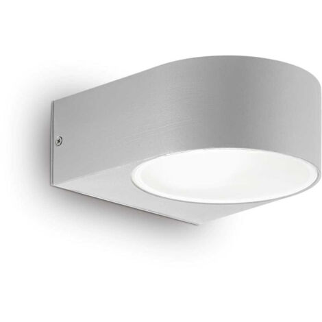 Ideal Lux Iko - Applique murale d'extérieur à 1 lumière grise IP55, E27