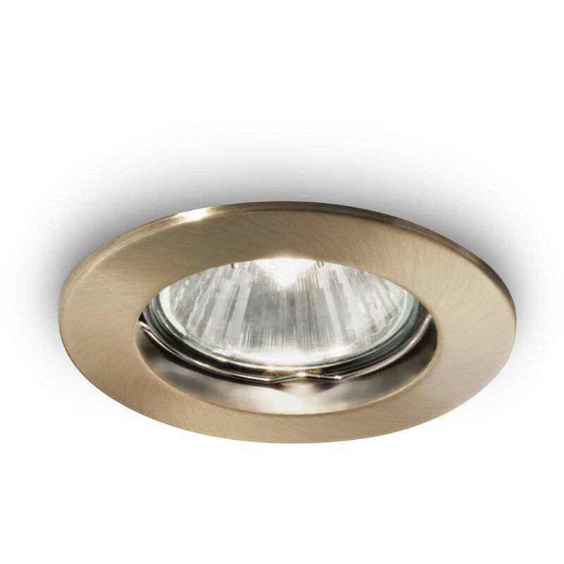 

Ideal Lux Jazz - 1 foco empotrable de luz (paquete de 3) bronce, GU10