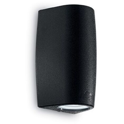 Ideal Lux Keope - Applique murale d'extérieur à 2 ampoules LED, petite montée, noir IP55, GU10