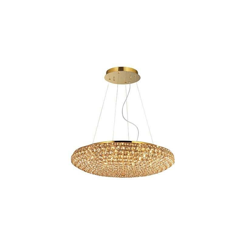 Ideal Lux Lighting - Ideal Lux King - 12 Light Large Ceiling Pendant Gold, G9