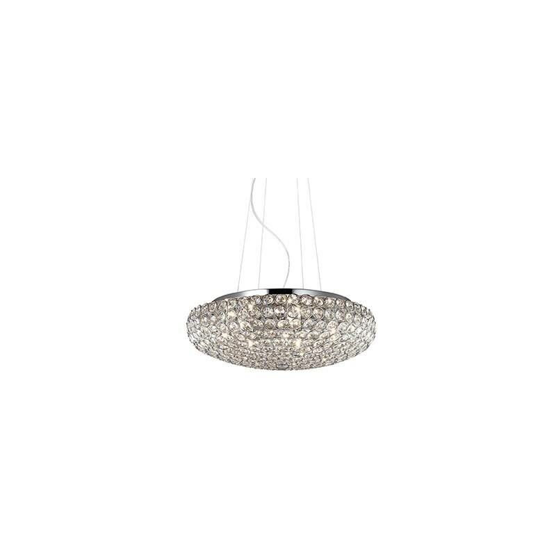 Ideal Lux Lighting - Ideal Lux King - 7 Light Small Ceiling Pendant Chrome, G9