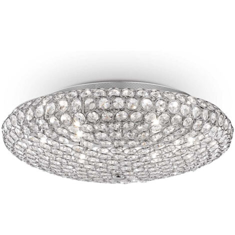 Ideal Lux King - 9 Light Indoor Large Flush Light Chrom, G9