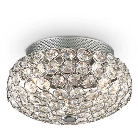 Ideal Lux King - Petit plafonnier intérieur à 3 ampoules, chrome, G9