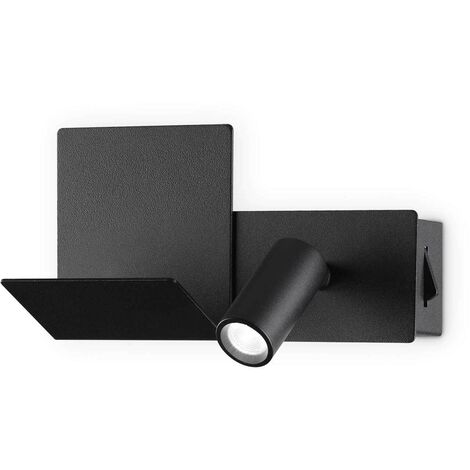 Ideal Lux KOMODO-2 LED-Leselicht Schwarz, eingebauter Schalter, 3000 K, nicht dimmbar