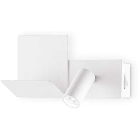 Ideal Lux KOMODO-2 Liseuse LED blanche, interrupteur intégré, 3000K, non dimmable