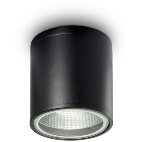 Ideal lux lampada da soffitto gun pl1 28w attacco gu10 colroe nero 122687