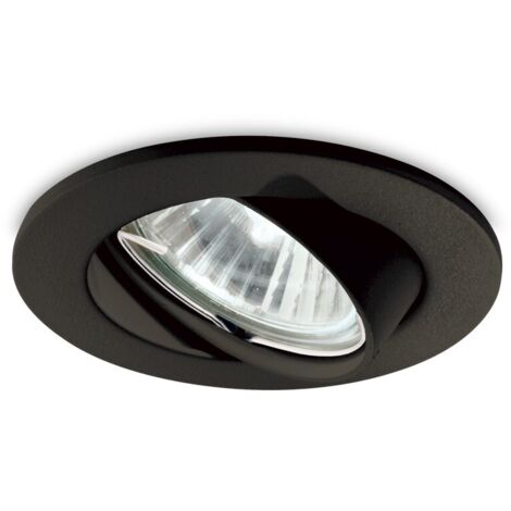 Ideal Lux - Lampe encastrée intérieure à 1 lumière noire, GU10
