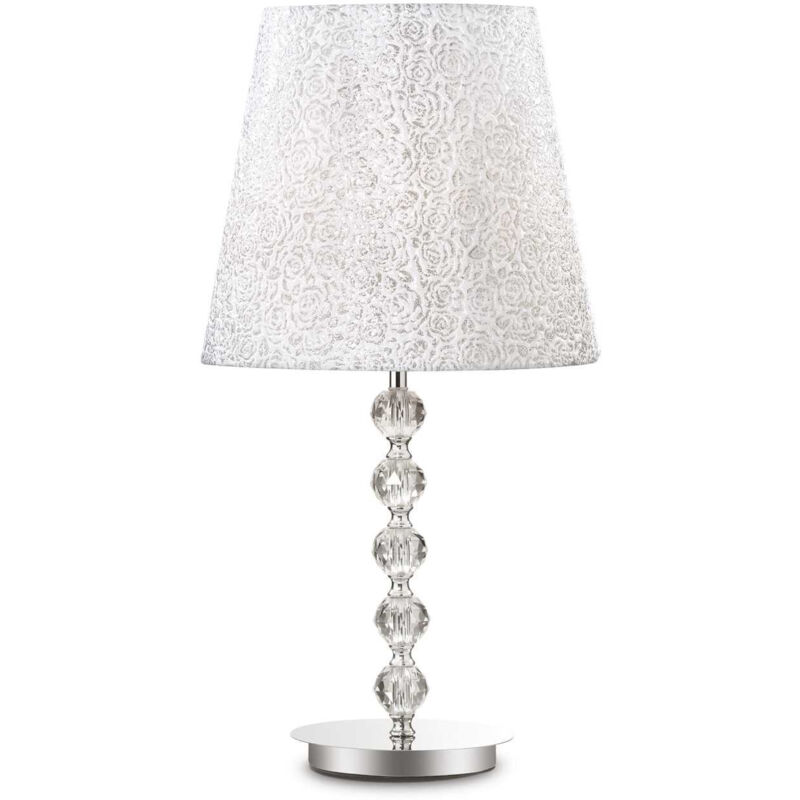 Chrome table lamp LE ROY 1 metal bulb
