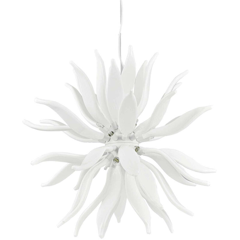 Ideal Lux Leaves - 12 Light Large Ceiling Pendant White, G9
