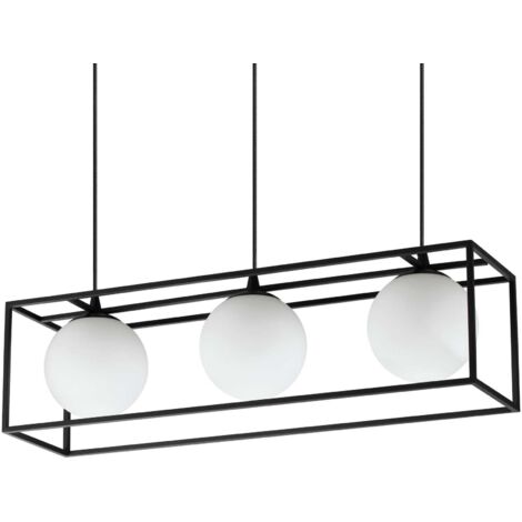 Ideal Lux LINGOTTO Deckenleuchte mit 3 Lichtleisten, mattschwarz