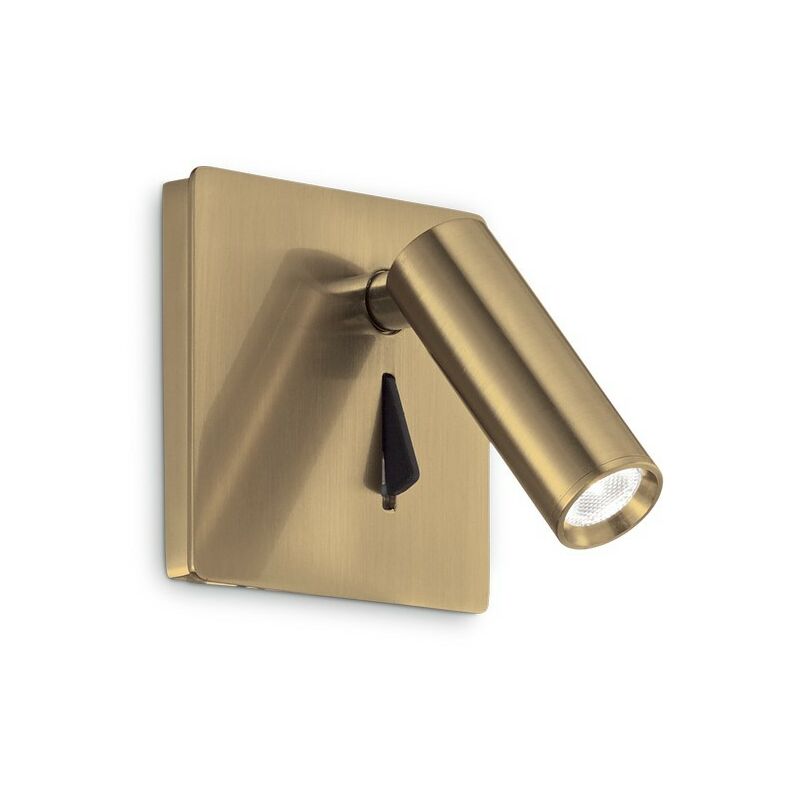 Ideal Lux Lighting - Ideal Lux LITE - Integrated LED Indoor Reading Wall Lamp 1 Light Brass 3000K