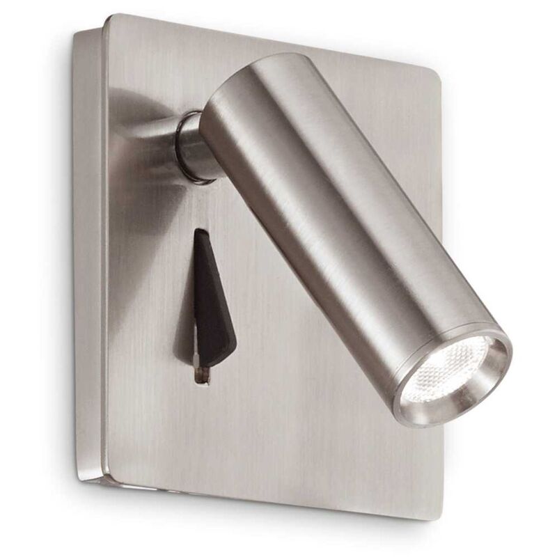 

Ideal Lux LITE - Lámpara de pared de lectura interior LED integrada 1 Light Nickel 3000K