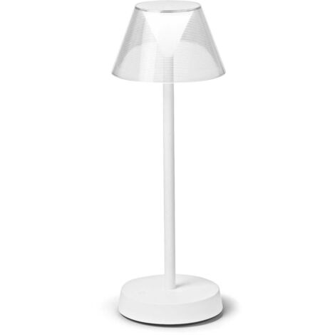 Ideal Lux LOLITA Lampe de table LED intégrée à intensité variable blanc, interrupteur intégré, 3000K, IP54