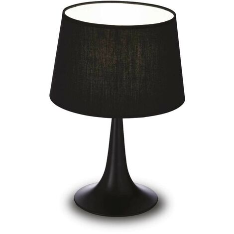 Ideal Lux London - 1 leichte kleine Tischlampe schwarz, E27