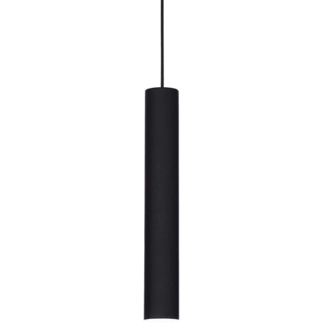 Ideal Lux Look - Lámpara colgante de techo delgada con 1 luz Negra, GU10