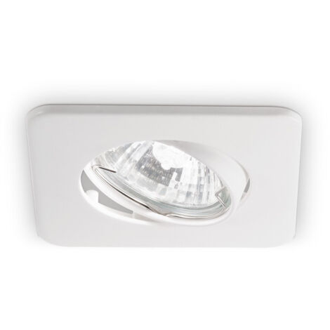 Ideal Lux Lounge - Spot encastré inclinable à 1 lumière, blanc, GU10