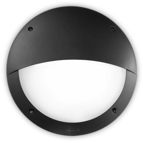 Ideal Lux Lucia - Applique murale extérieure à 1 demi-diffuseur noir IP66, E27