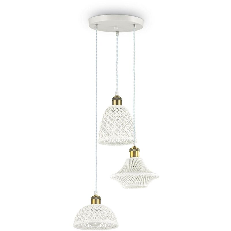 Ideal Lux Lugano - 3 Light Cluster Ceiling Pendant White