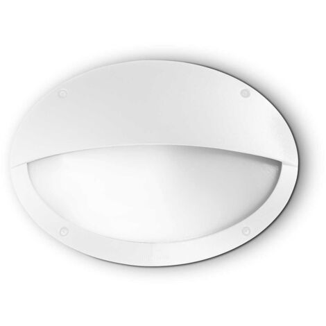 Ideal Lux Maddi - Applique murale extérieure à 1 demi-diffuseur blanc IP66, E27