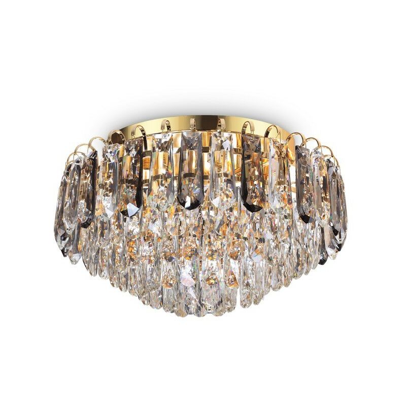 Ideal Lux Lighting - Ideal Lux MAGNOLIA - Indoor Crystal Flush Ceiling Lamp 7 Lights Gold, G9