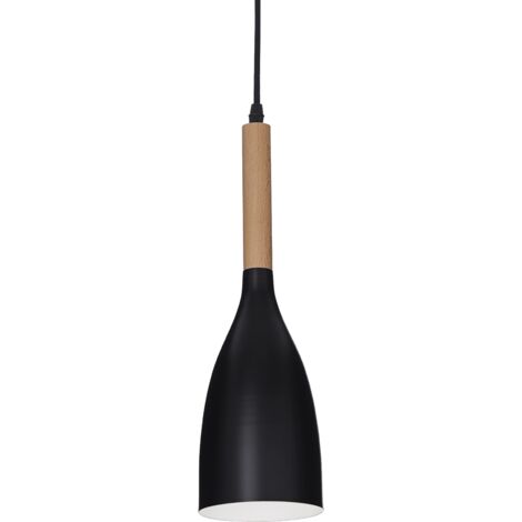 Ideal Lux Manhattan - Plafonnier à 1 lumière, noir, E14