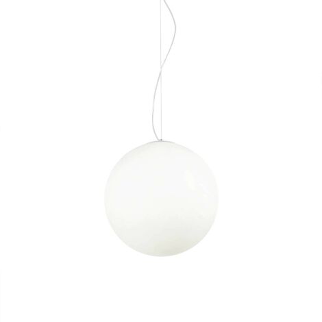 Ideal Lux Mapa Bianco - 1 Light Large Globe Deckenanhänger Weiß, E27
