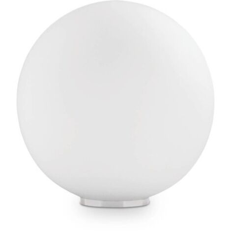 Ideal Lux Mapa Bianco - Lampe de table Globe moyenne à 1 lumière, blanc, E27