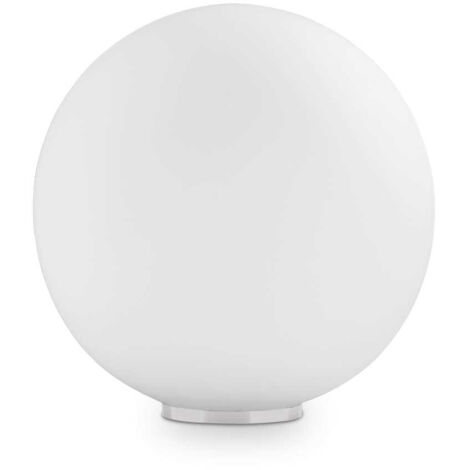Ideal Lux Mapa Bianco - Petite Lampe de Table Globe à 1 Lumière, Blanc, E27