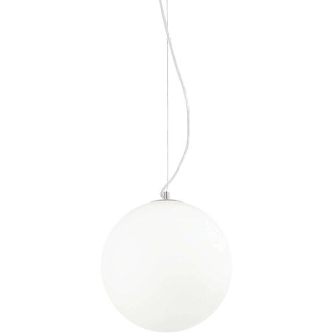 Ideal Lux Mapa Bianco - Plafonnier globe moyen à 1 ampoule blanc, E27
