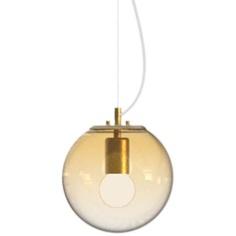 Ideal Lux MAPA CLEAR Plafonnier suspendu en forme de globe de 20 cm en ambre