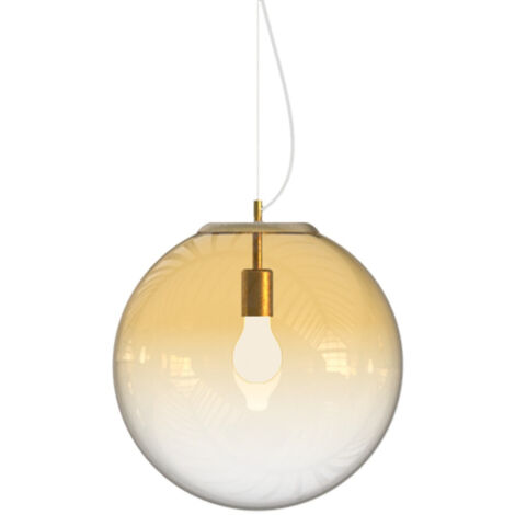 Ideal Lux MAPA CLEAR Plafonnier suspendu en forme de globe de 40 cm en ambre