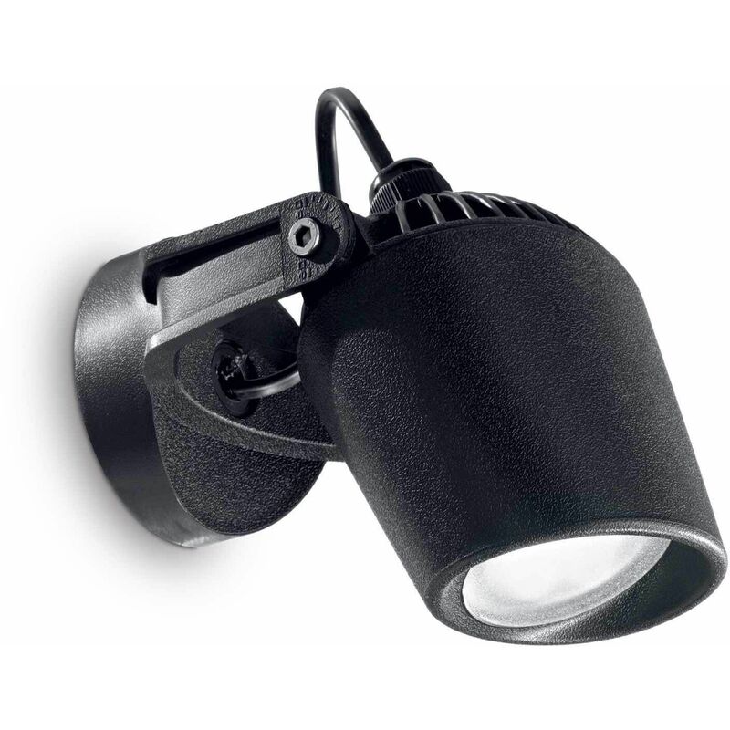 01-ideal Lux - Black wall light MINITOMMY 1 bulb