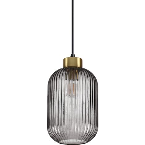 Ideal Lux MINT-1 - Indoor Glass Dome Deckenpendelleuchte 1 Light Smokey, E27