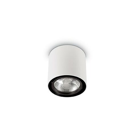 Ideal Lux Mood - 1 leichtes, großes, rundes, oberflächenmontiertes Downlight Weiß, GU10