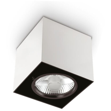 Ideal Lux Mood - 1 Light Large Square Surface Downlight Weiß, GU10