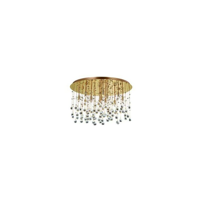 Ideal Lux Lighting - Ideal Lux Moonlight - 12 Light Large Semi Flush Ceiling Pendant Gold, G9