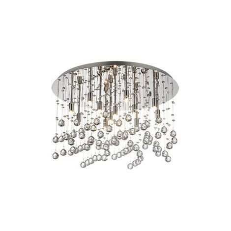 Ideal Lux Moonlight - 12 Light Large Semi Flush Deckenanhänger Chrom, G9