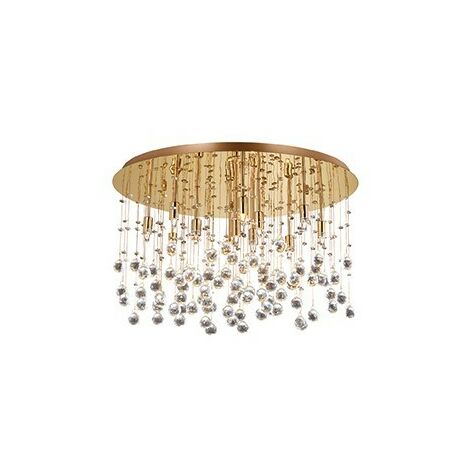 Ideal Lux Moonlight - 12 Light Large Semi Flush Deckenanhänger Gold, G9