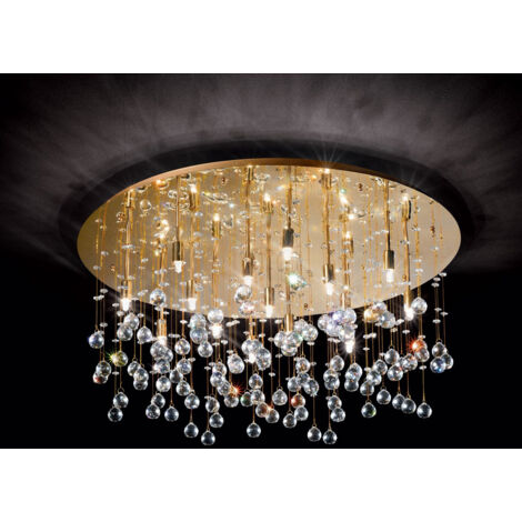 Ideal Lux Moonlight - 15 Light Extra Large Semi Flush Deckenanhänger Gold, G9