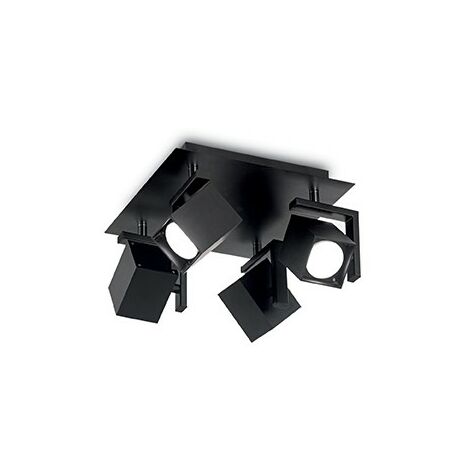 Ideal Lux Mouse - 4 Licht Deckenleuchte Schwarz