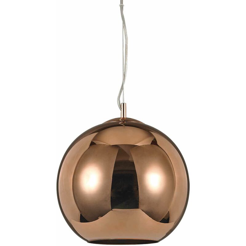 Copper pendant NEMO 1 bulb in metal