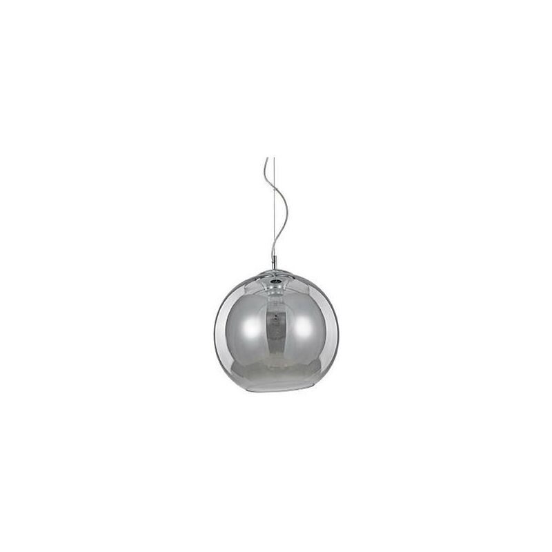 Ideal Lux Nemo - 1 Light Small Dome Ceiling Pendant Grey, Smokey, E27