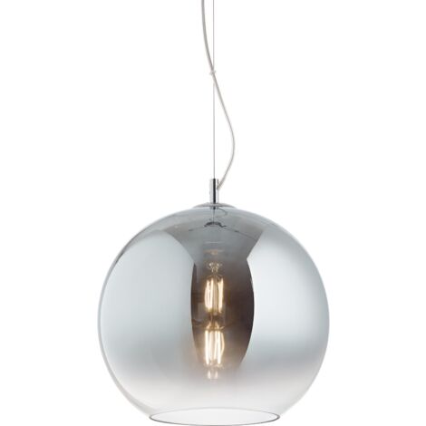 Ideal Lux Nemo - 1 Light Small Dome Deckenanhänger Grau, Smokey, E27