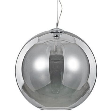 Ideal Lux Nemo - Grand luminaire suspendu à 1 ampoule Dome Gris, Smokey, E27