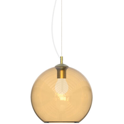 Ideal Lux NEMO Plafonnier suspendu en forme de dôme de 40 cm en ambre