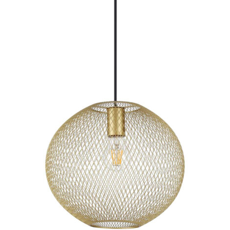 Ideal Lux NET Plafonnier suspendu en fil de fer 29 cm doré