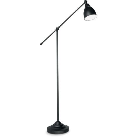 Ideal Lux Newton - 1 Licht verstellbare Stehlampe Matt Schwarz, E27