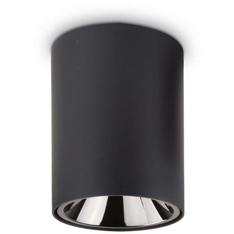 Ideal Lux Lighting - Ideal Lux Nitro - LED 1 Light Round Surface Mounted Downlight Schwarz