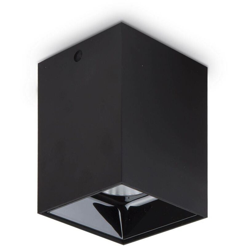 Ideal Lux Nitro - LED 1 Light Square Surface Mounted Downlight Black
